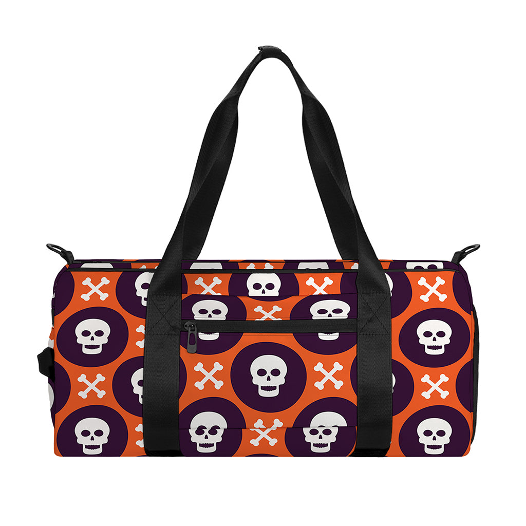 Halloween Skull And Bone Pattern Print Gym Bag