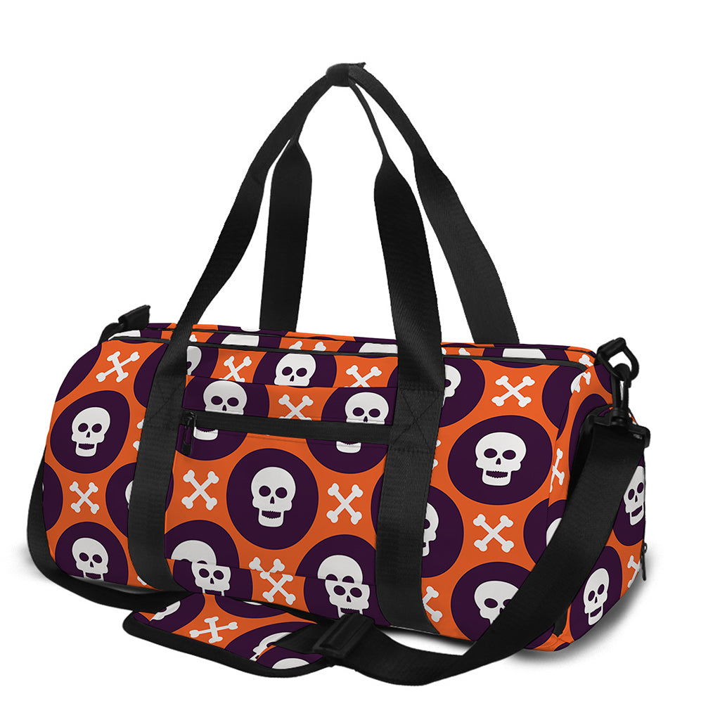 Halloween Skull And Bone Pattern Print Gym Bag