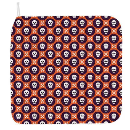 Halloween Skull And Bone Pattern Print Hand Towel