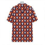 Halloween Skull And Bone Pattern Print Hawaiian Shirt