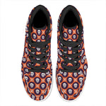 Halloween Skull And Bone Pattern Print High Top Leather Sneakers