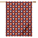 Halloween Skull And Bone Pattern Print House Flag