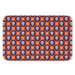 Halloween Skull And Bone Pattern Print Indoor Door Mat