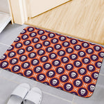 Halloween Skull And Bone Pattern Print Indoor Door Mat