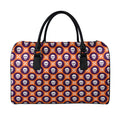 Halloween Skull And Bone Pattern Print Leather Duffel Bag