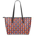 Halloween Skull And Bone Pattern Print Leather Tote Bag With Zipper