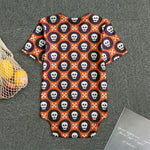 Halloween Skull And Bone Pattern Print Men's Bodysuit