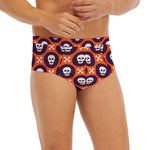Halloween Skull And Bone Pattern Print Men's Briefs