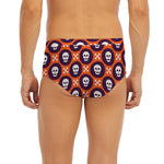 Halloween Skull And Bone Pattern Print Men's Briefs