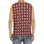 Halloween Skull And Bone Pattern Print Men's Fitness Tank Top