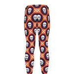Halloween Skull And Bone Pattern Print Men's leggings