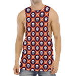 Halloween Skull And Bone Pattern Print Men's Muscle Tank Top