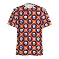 Halloween Skull And Bone Pattern Print Men's Athletic T-Shirt