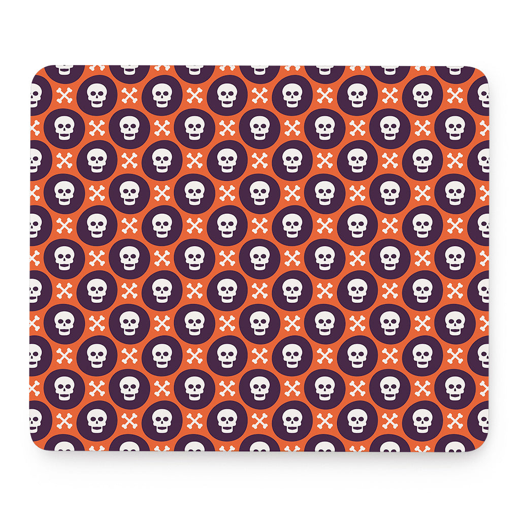Halloween Skull And Bone Pattern Print Mouse Pad