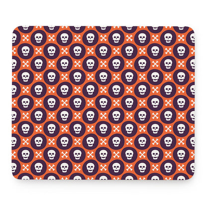 Halloween Skull And Bone Pattern Print Mouse Pad