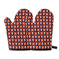 Halloween Skull And Bone Pattern Print Oven Mitts