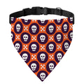 Halloween Skull And Bone Pattern Print Over The Collar Dog Bandana