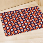 Halloween Skull And Bone Pattern Print Polyester Doormat