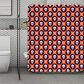 Halloween Skull And Bone Pattern Print Polyester Shower Curtain