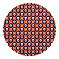 Halloween Skull And Bone Pattern Print Round Blanket