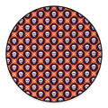 Halloween Skull And Bone Pattern Print Round Floor Mat