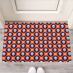 Halloween Skull And Bone Pattern Print Rubber Doormat