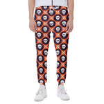 Halloween Skull And Bone Pattern Print Scuba Joggers