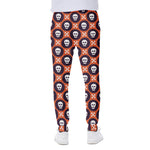 Halloween Skull And Bone Pattern Print Scuba Joggers