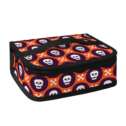 Halloween Skull And Bone Pattern Print Small Lunch Bag
