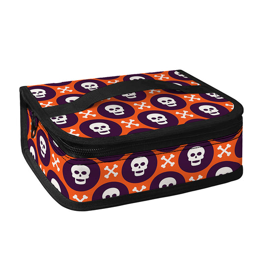 Halloween Skull And Bone Pattern Print Small Lunch Bag