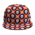 Halloween Skull And Bone Pattern Print Snapback Cap