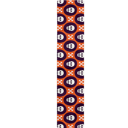 Halloween Skull And Bone Pattern Print Table Runner