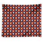 Halloween Skull And Bone Pattern Print Tapestry