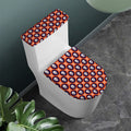 Halloween Skull And Bone Pattern Print Toilet Lid And Tank Cover Set