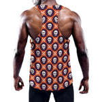 Halloween Skull And Bone Pattern Print Training Tank Top
