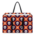 Halloween Skull And Bone Pattern Print Utility Tote Bag