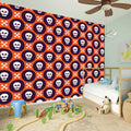 Halloween Skull And Bone Pattern Print Wall Sticker