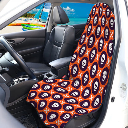 Halloween Skull And Bone Pattern Print Waterproof Car Seat Cover