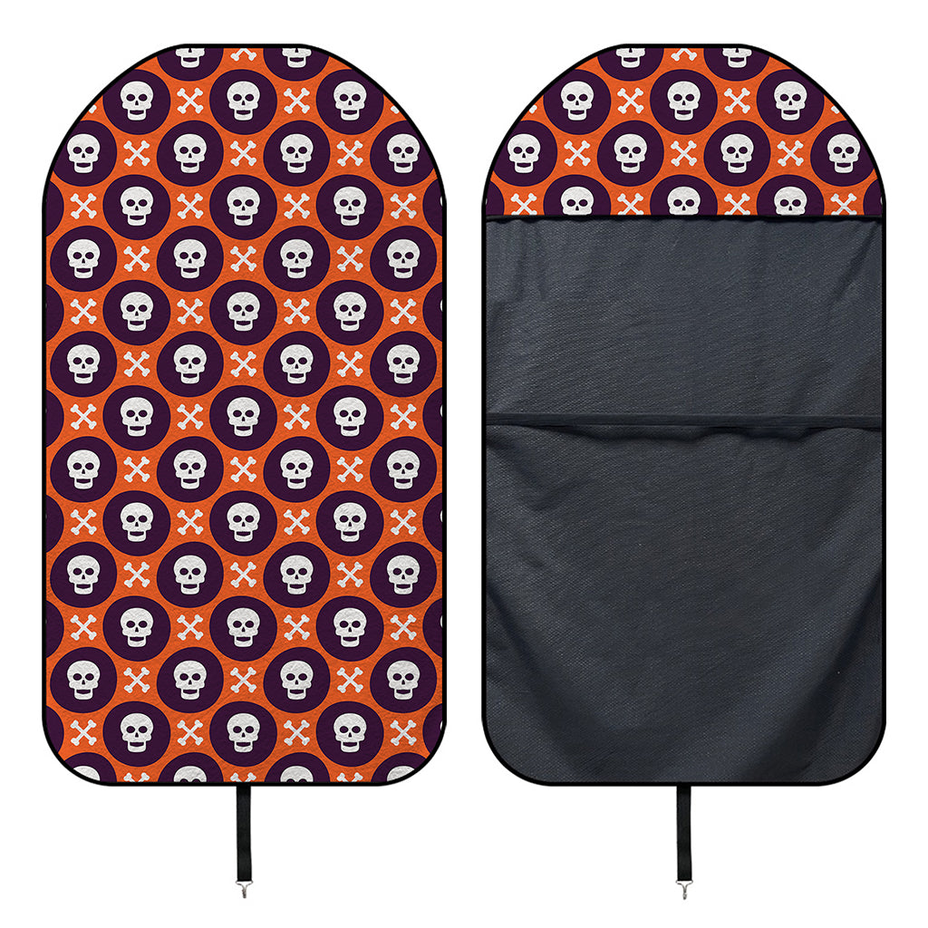 Halloween Skull And Bone Pattern Print Waterproof Car Seat Cover