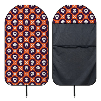 Halloween Skull And Bone Pattern Print Waterproof Car Seat Cover