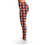 Halloween Skull And Bone Pattern Print Women's Leggings