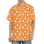 Halloween Skull Pattern Print Aloha Shirt
