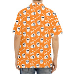 Halloween Skull Pattern Print Aloha Shirt