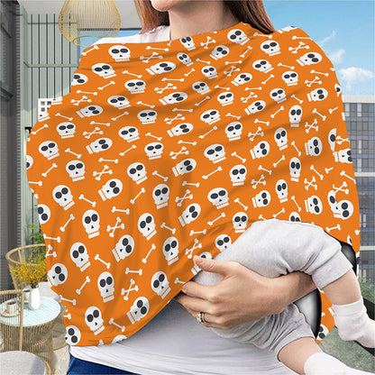 Halloween Skull Pattern Print Baby Seat Cover