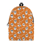 Halloween Skull Pattern Print Backpack