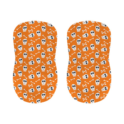 Halloween Skull Pattern Print Bar Stool Covers