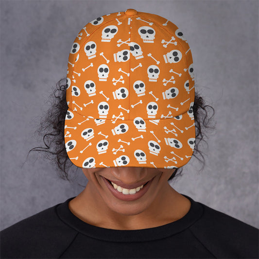 Halloween Skull Pattern Print Baseball Cap