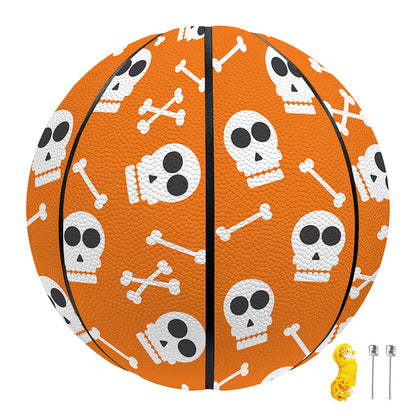 Halloween Skull Pattern Print Basketball