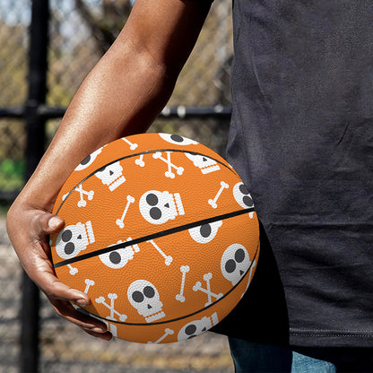 Halloween Skull Pattern Print Basketball