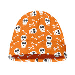 Halloween Skull Pattern Print Beanie